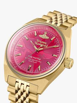 Vivienne Westwood Women's Lady Sydenham Bracelet Strap Watch - view 2, Gold/Hot Pink
