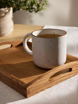 John Lewis Soft Speckle Glaze Stoneware Mug, 300ml - view 2, White