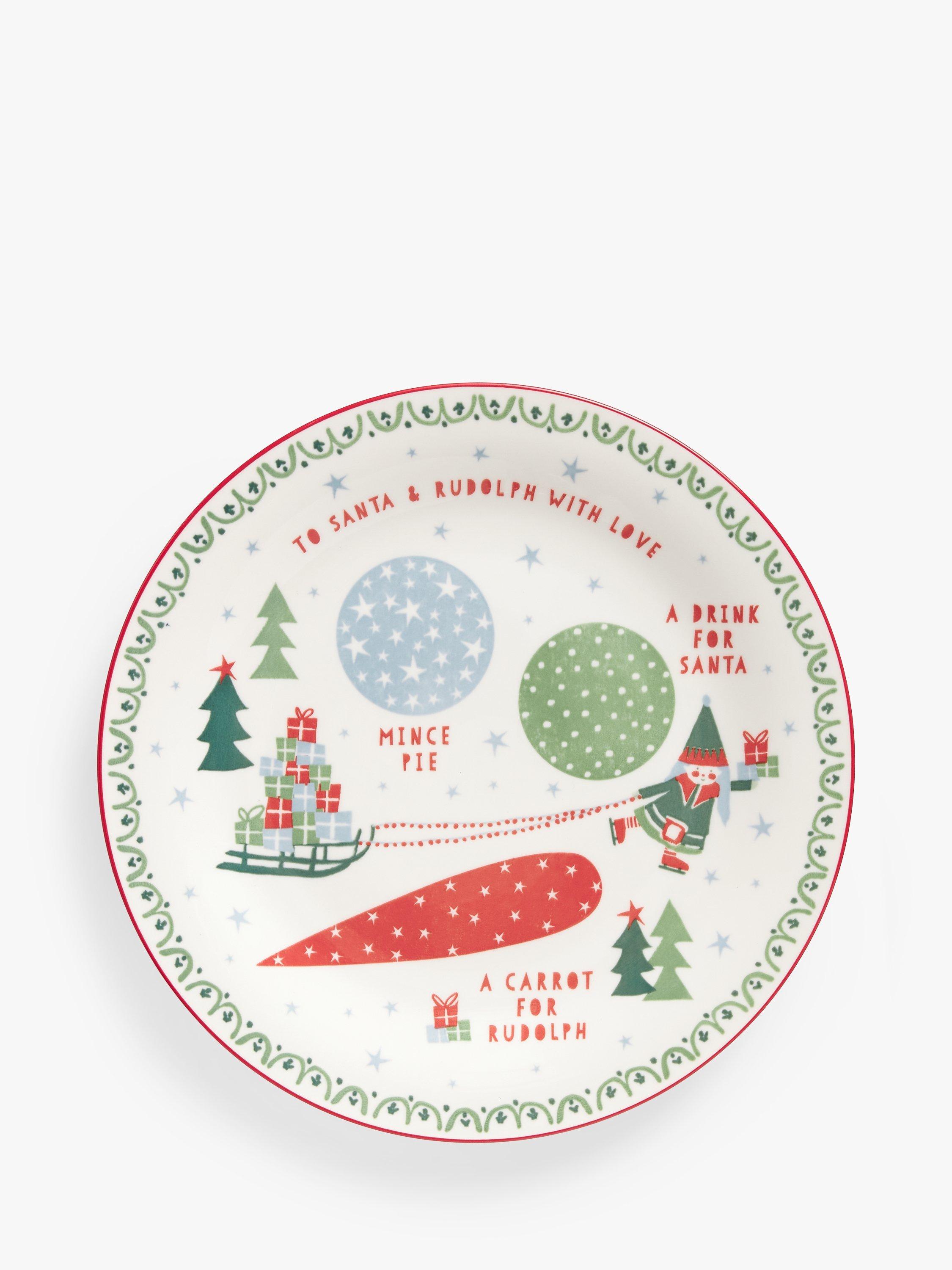 John Lewis Elf Christmas Eve Fine China Plate, 27cm, Multi