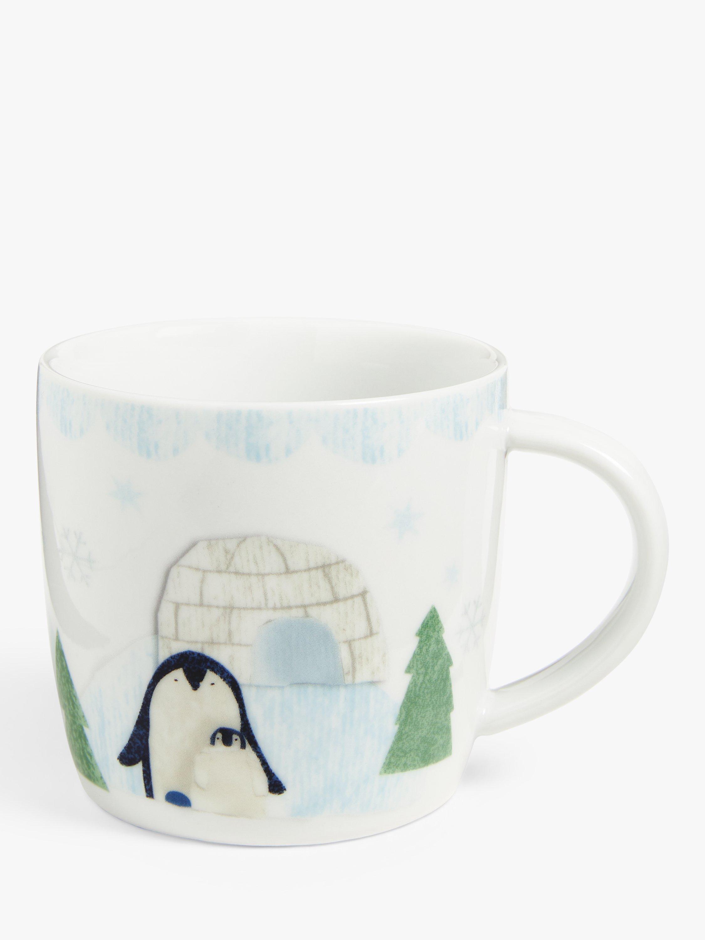 John Lewis Christmas Polar Bear Porcelain Children's Mug, 256ml, Multi