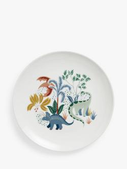 John Lewis Kids' Dinosaur Porcelain Plate, 20.5cm, Multi, Multi