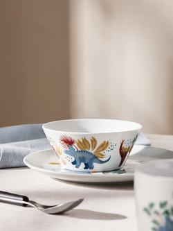 John Lewis Kids' Dinosaur Porcelain Bowl, 12.5cm, Multi - view 2, Multi