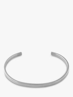 Orelia Simple Metal Cuff Bracelet, Silver, Silver