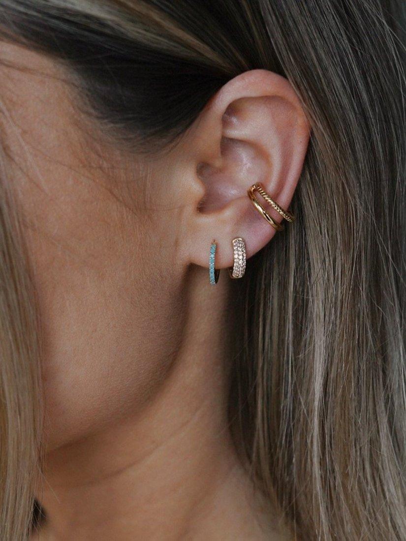 Orelia Jewellery Pave Interlocking Earrings main image 1