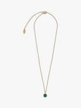 Orelia Swarovski Emerald Ditsy Necklace, Gold
