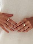 Orelia Mixed Stacking Rings, Pack of 6, Pale Gold