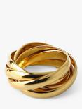 Orelia Interlocking Rings, Pale Gold