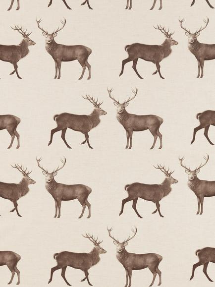 Sanderson Evesham Deer Furnishing Fabric, Linen/Chalk, Linen/Chalk