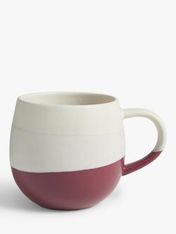John Lewis Dipped Glaze Stoneware Mug, 400ml, Damson