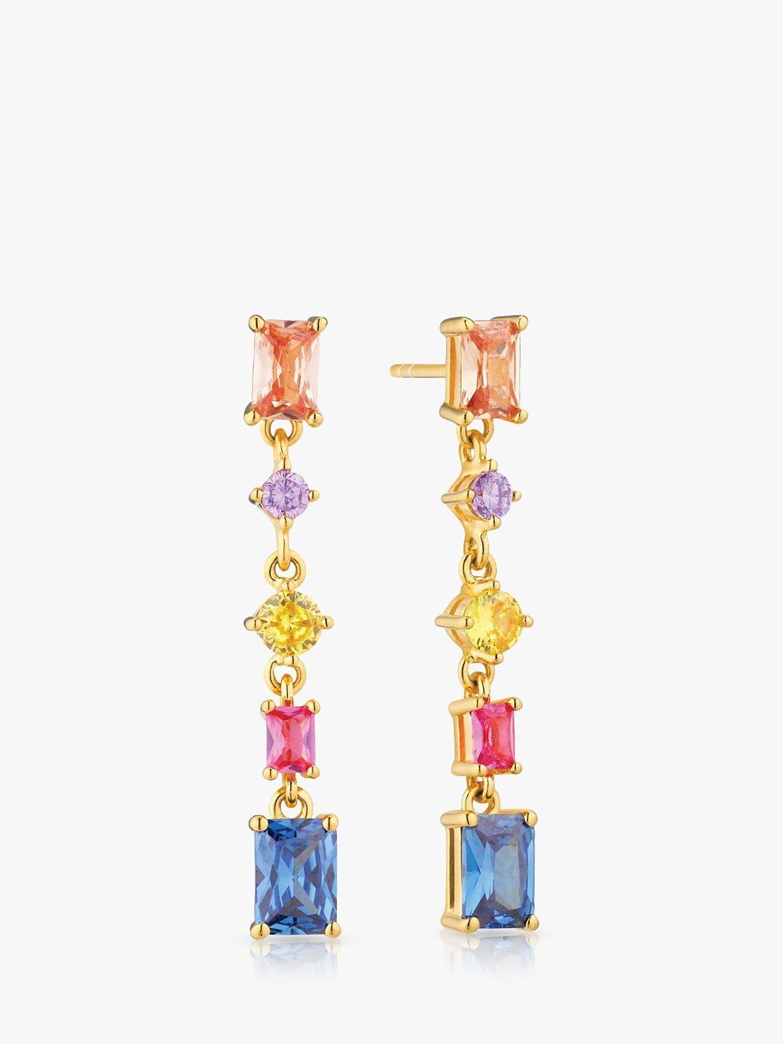 Product image 1 of 1, which shows Sif Jakobs Jewellery Ivrea Cinque Earrings, Gold/Multi