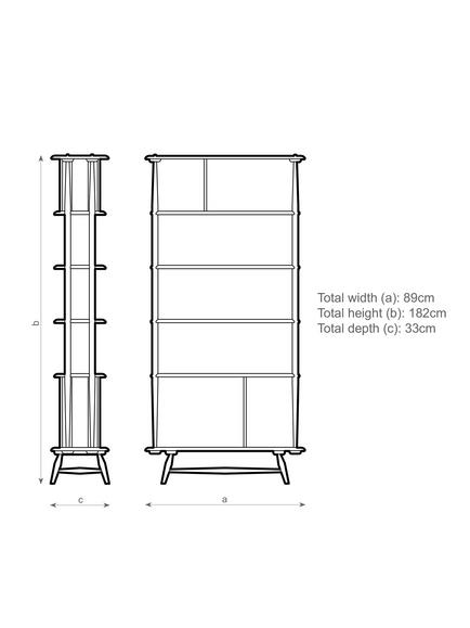 ercol for John Lewis Bellingdon Shelving Unit, Ash - view 2, Ash