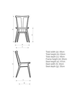 ercol for John Lewis Ashridge Dining Chair, Ash - view 2, Ash