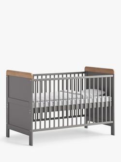 Little Acorns Classic Two-Tone Cotbed - view 2, Grey/Oak