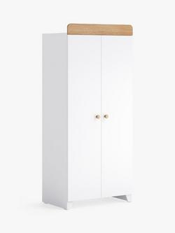 Little Acorns Classic Two-Tone Double Wardrobe - view 2, White/Oak