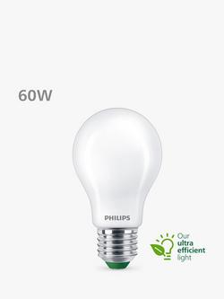 Philips Ultra Efficient 4W E27 LED Classic Bulb, Cool White/Frosted - view 2, White