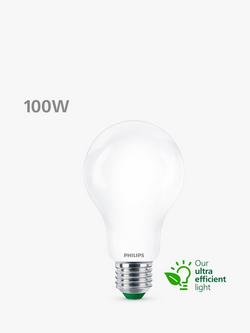 Philips Ultra Efficient 7.3W E27 LED Classic Bulb, Cool White/Frosted - view 2, Cool White/Frosted