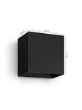 Philips Hue Resonate LED Smart Outdoor Wall Light, Black