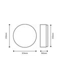 Philips Doris LED Flush Bathroom Light, White