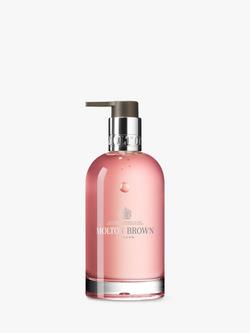 Molton Brown Delicious Rhubarb & Rose Fine Liquid Hand Wash Glass Bottle, 200ml, 