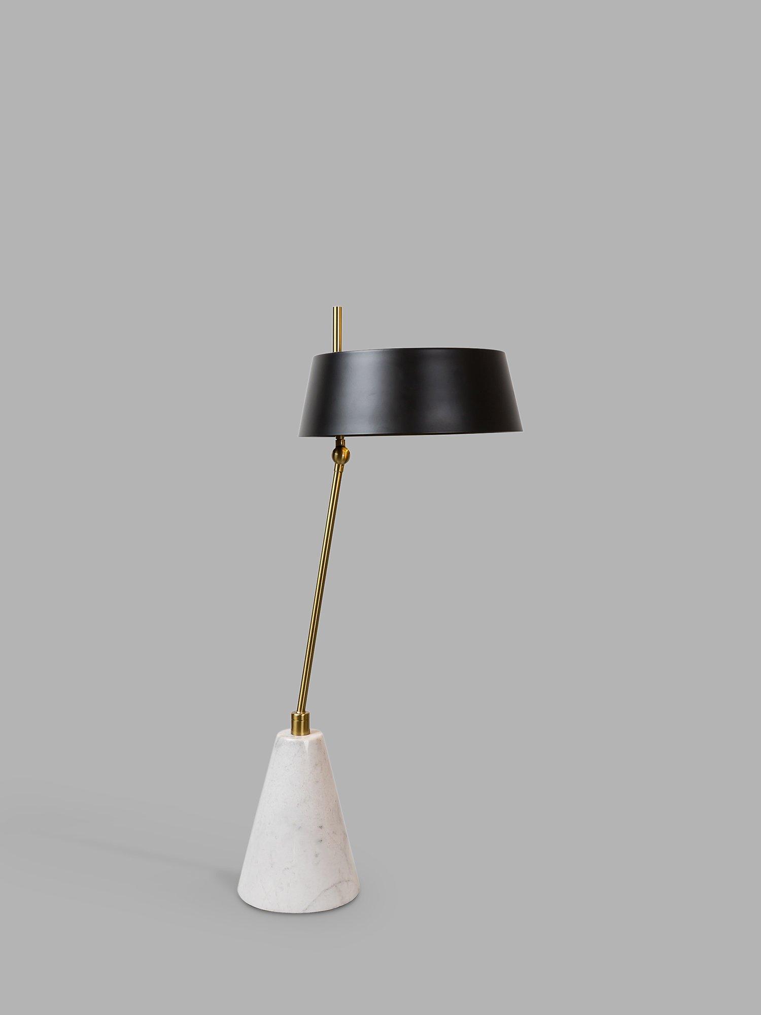 Pure White Lines Montreal Marble Desk Lamp, Black