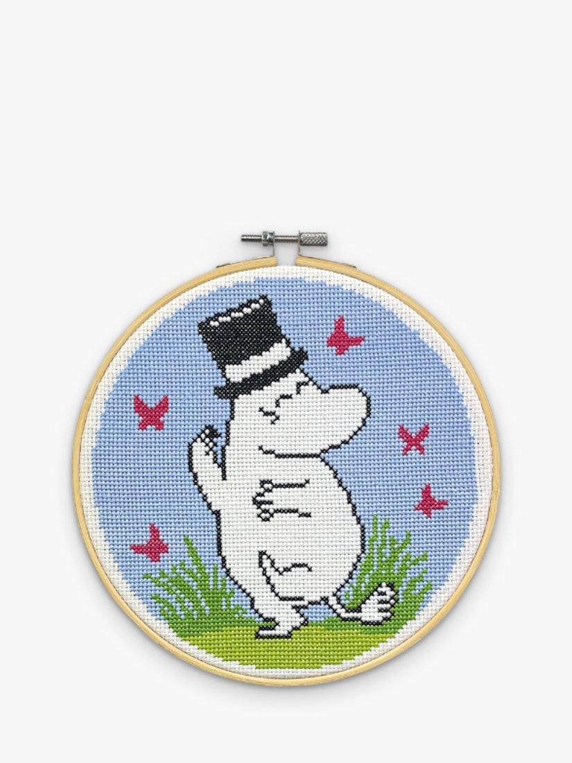 The Crafty Kit Company Moominpappa Dancing Cross Stitch Hoop Kit