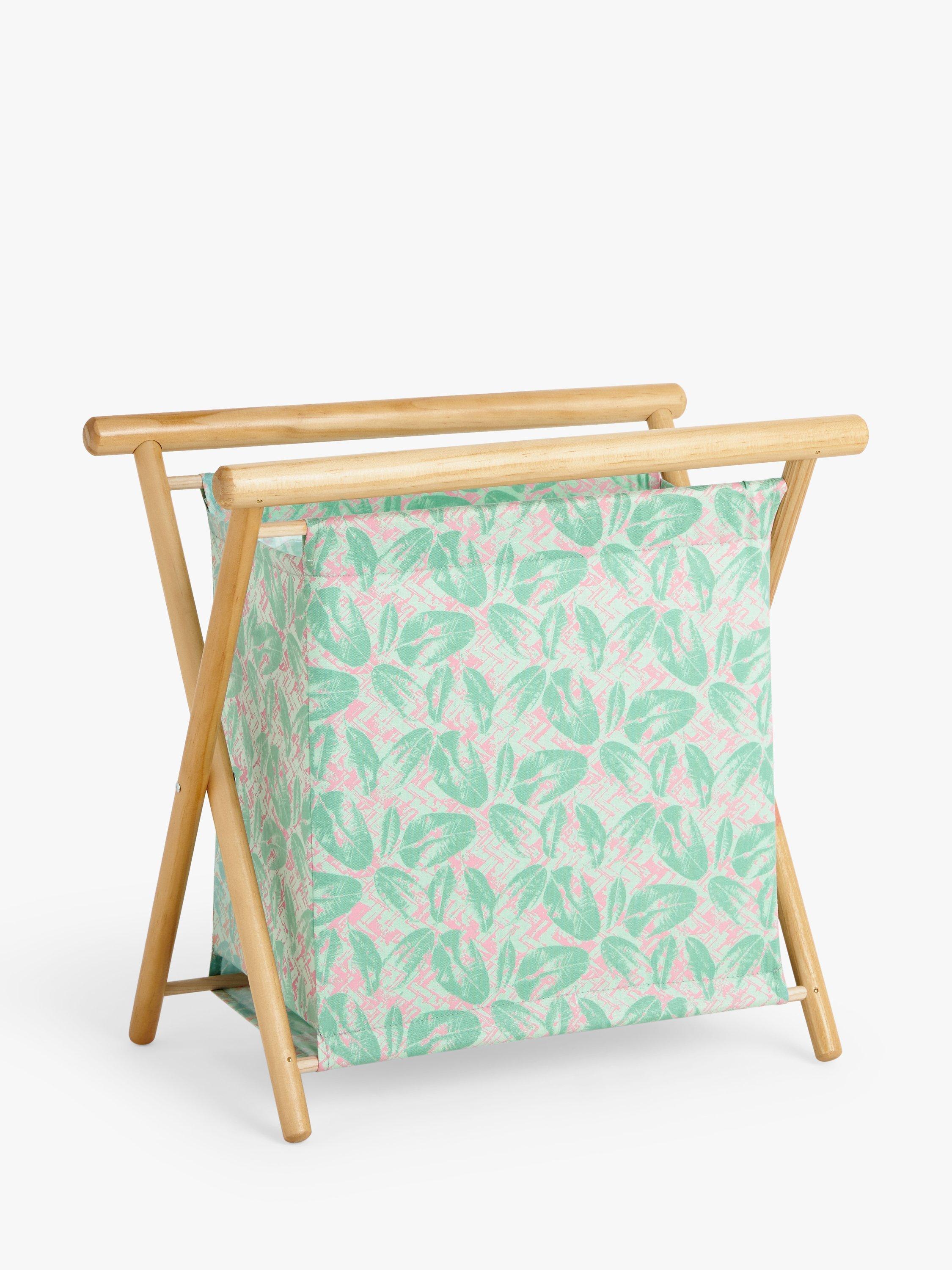 John Lewis Cool Ficus Knitting Storage Frame, Green/Pink