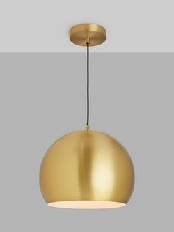 John Lewis Hector Pendant Ceiling Light, Antique Brass, Antique Brass