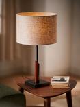 John Lewis Fishing Rod Table Lamp, Walnut/Black