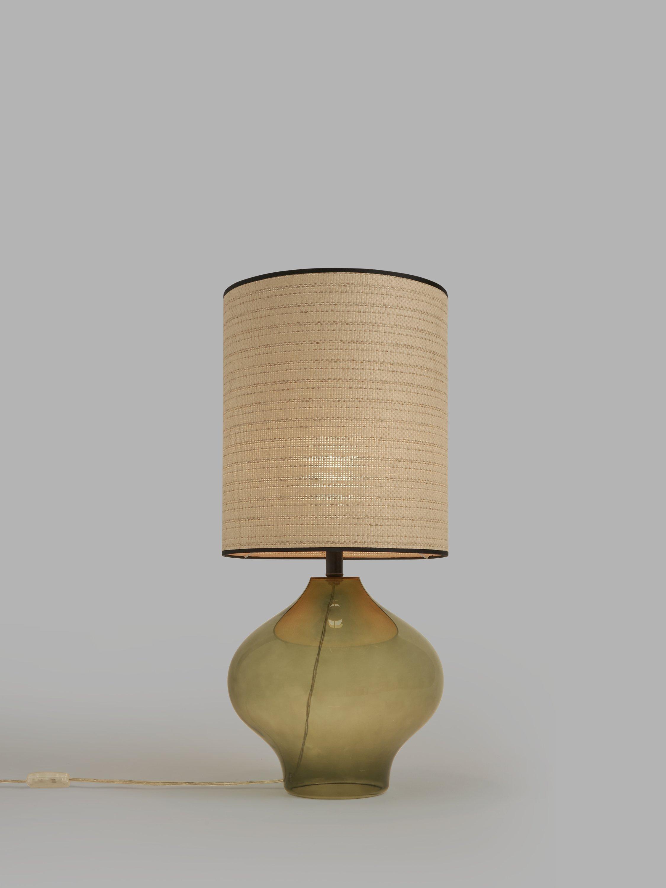 John Lewis Verde Glass Table Lamp, Green