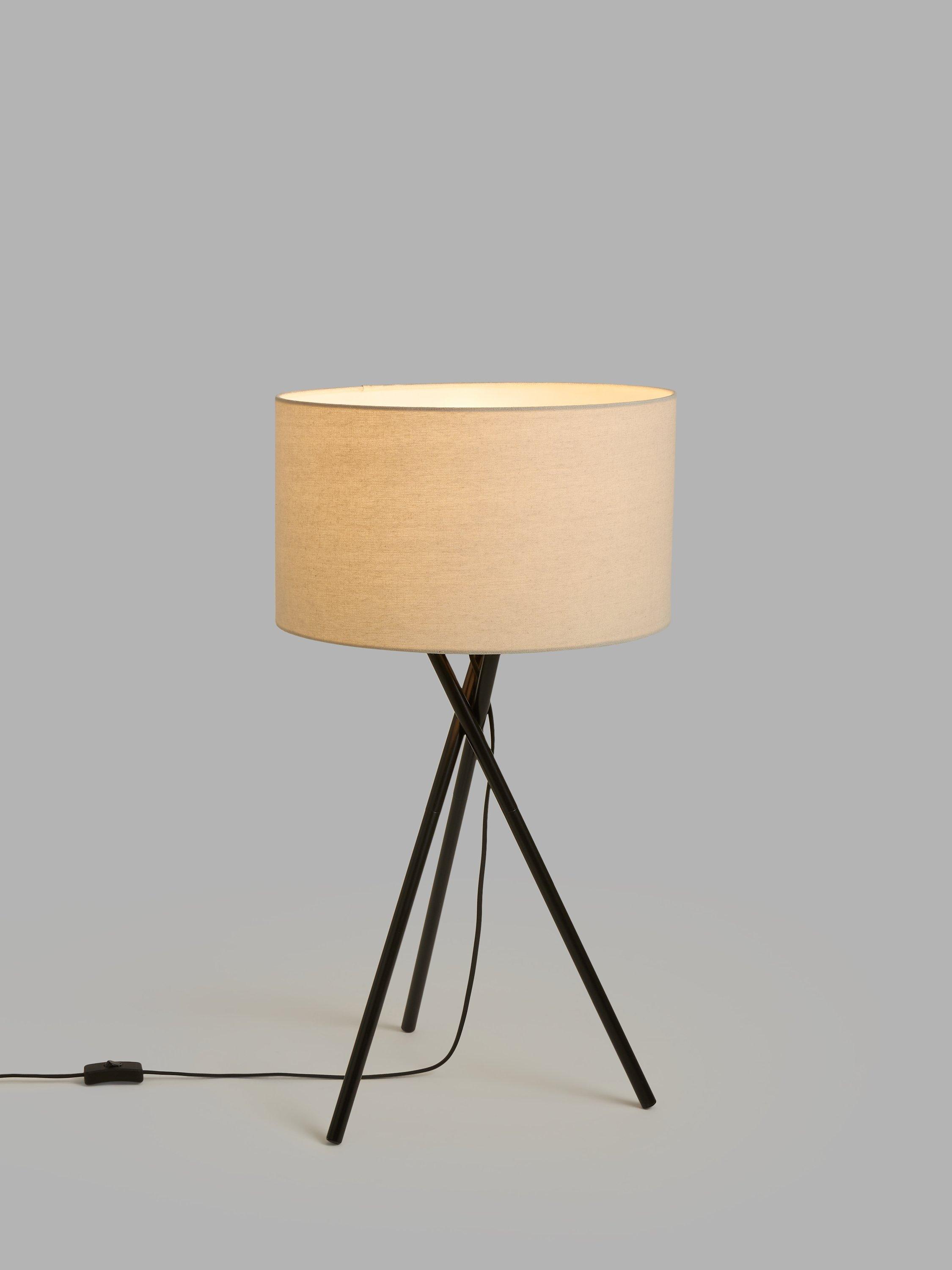 John Lewis Crossmark Table Lamp Black