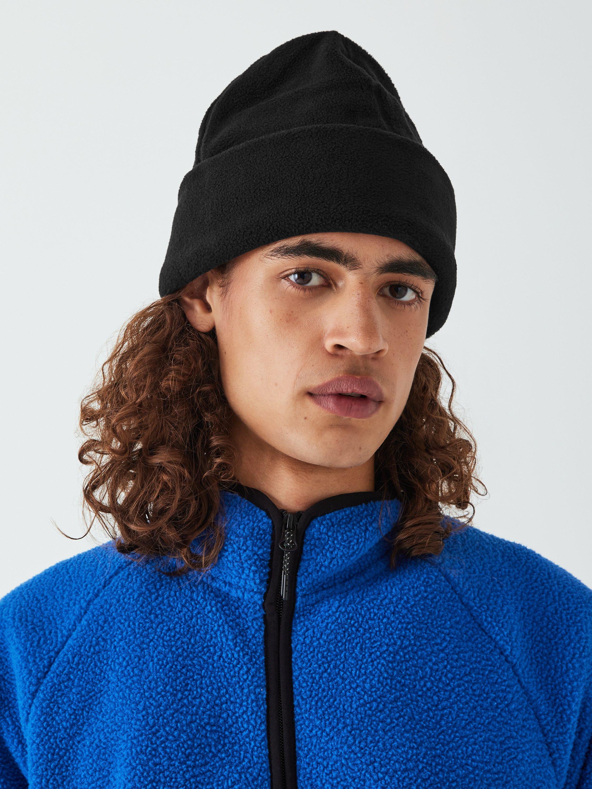 John Lewis ANYDAY Fleece Beanie, Black