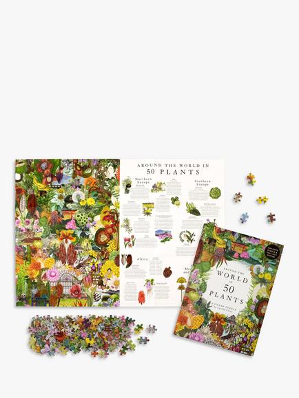 Laurence King Publishing Around the World in 50 Plants Jigsaw Puzzle, 1000 Pieces, Green