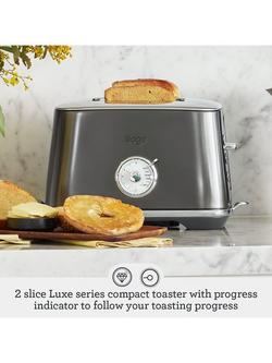 Sage The Toast Select Luxe Toaster - view 2, Black Stainless Steel