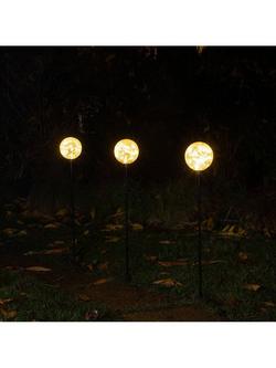 NOMA Crackle Ball Stake Lights, Set of 3, Warm White - view 2, Warm White