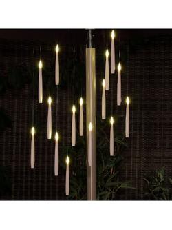 NOMA Floating Candle Chandelier Outdoor Light, Warm White, Warm White