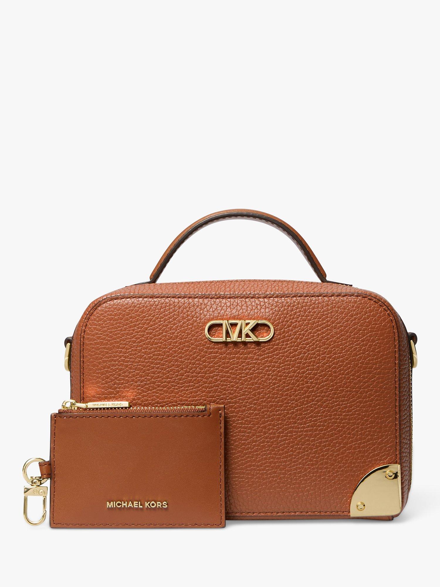 Michael Kors Estelle Leather Cross Body Bag, Luggage