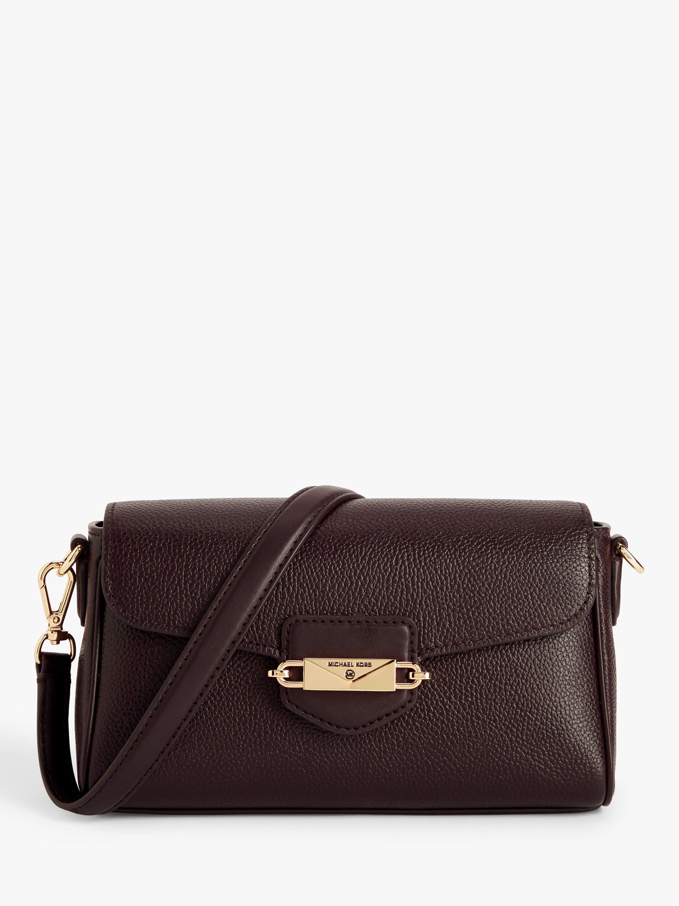 Michael Kors Fleur Leather Cross Body Bag, Chocolate