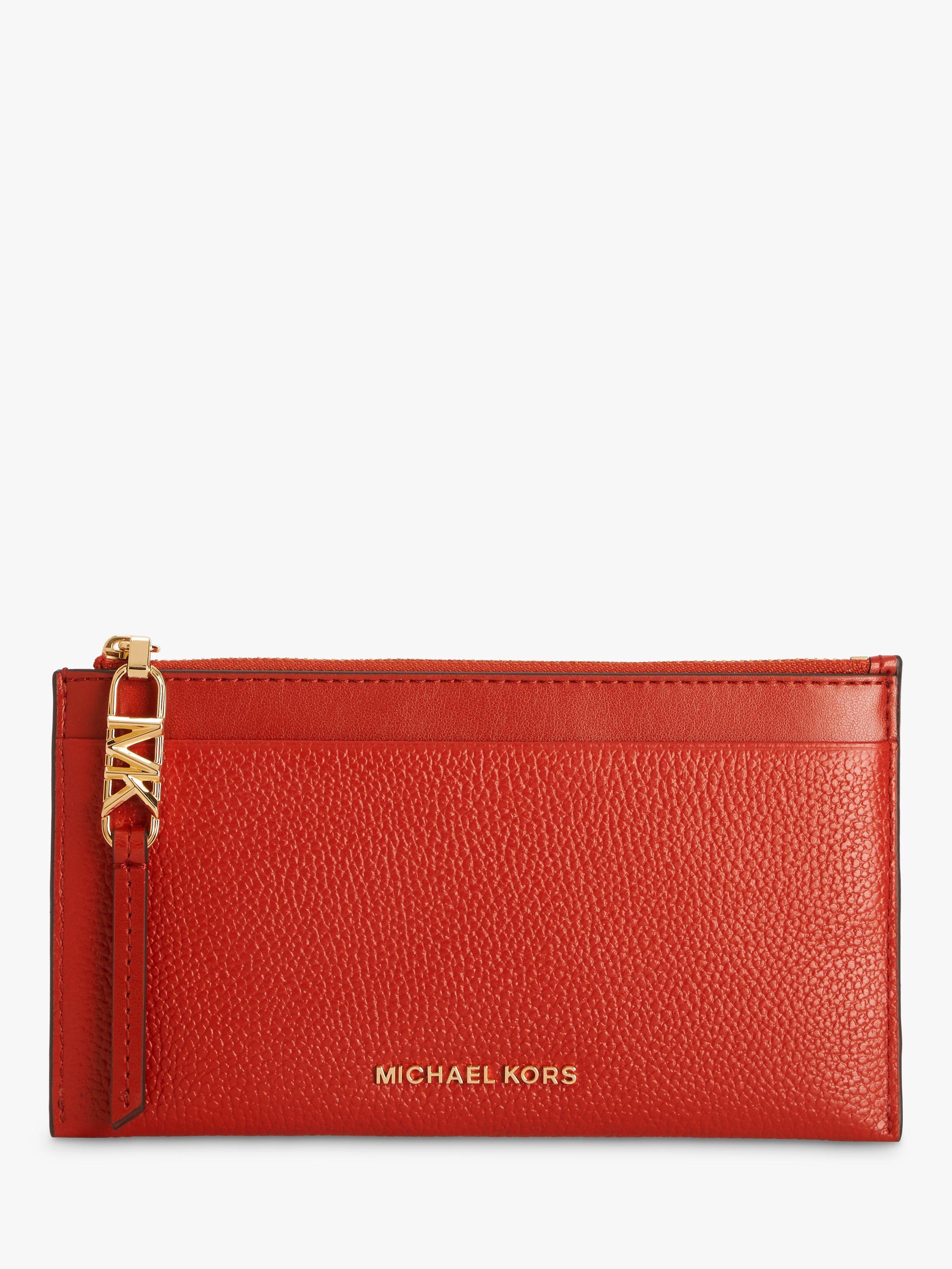 Michael Kors Empire Top Zip Card Purse, Terracotta