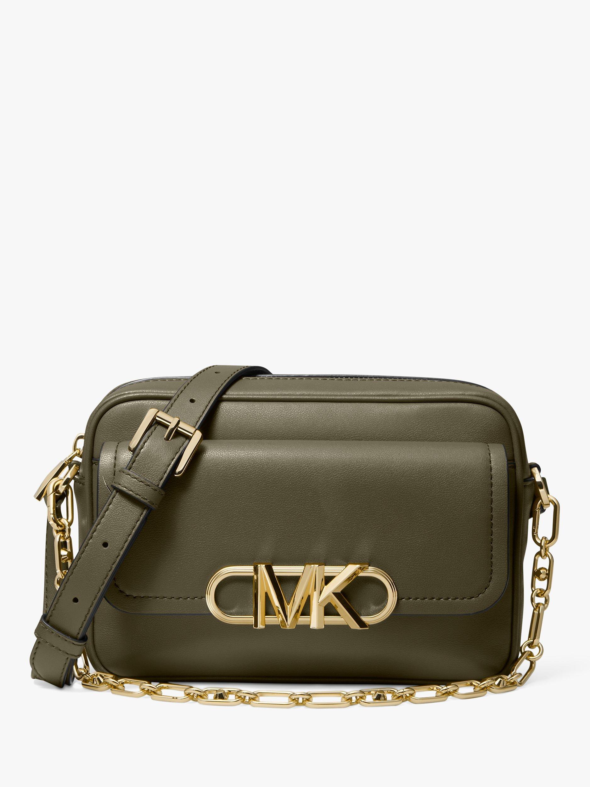 Michael Kors Parker Leather Cross Body Bag, Amazon Green