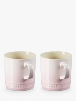 Le Creuset Stoneware Mugs, 350ml, Set of 2, Shell Pink