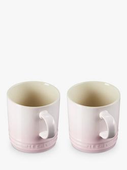 Le Creuset Stoneware Mugs, 350ml, Set of 2 - view 2, Shell Pink