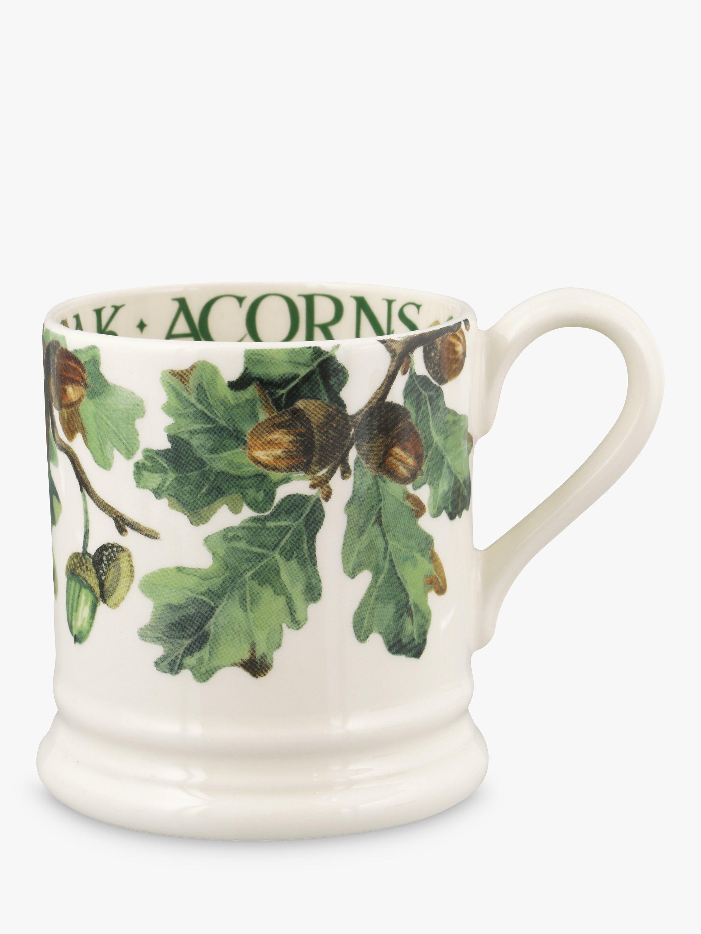 Emma Bridgewater Oak & Acorn Half Pint Mug, 300ml, Green