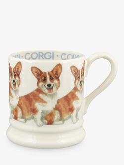 Emma Bridgewater Dogs Welsh Corgi Half Pint Mug, 300ml, Brown/Multi, Multi