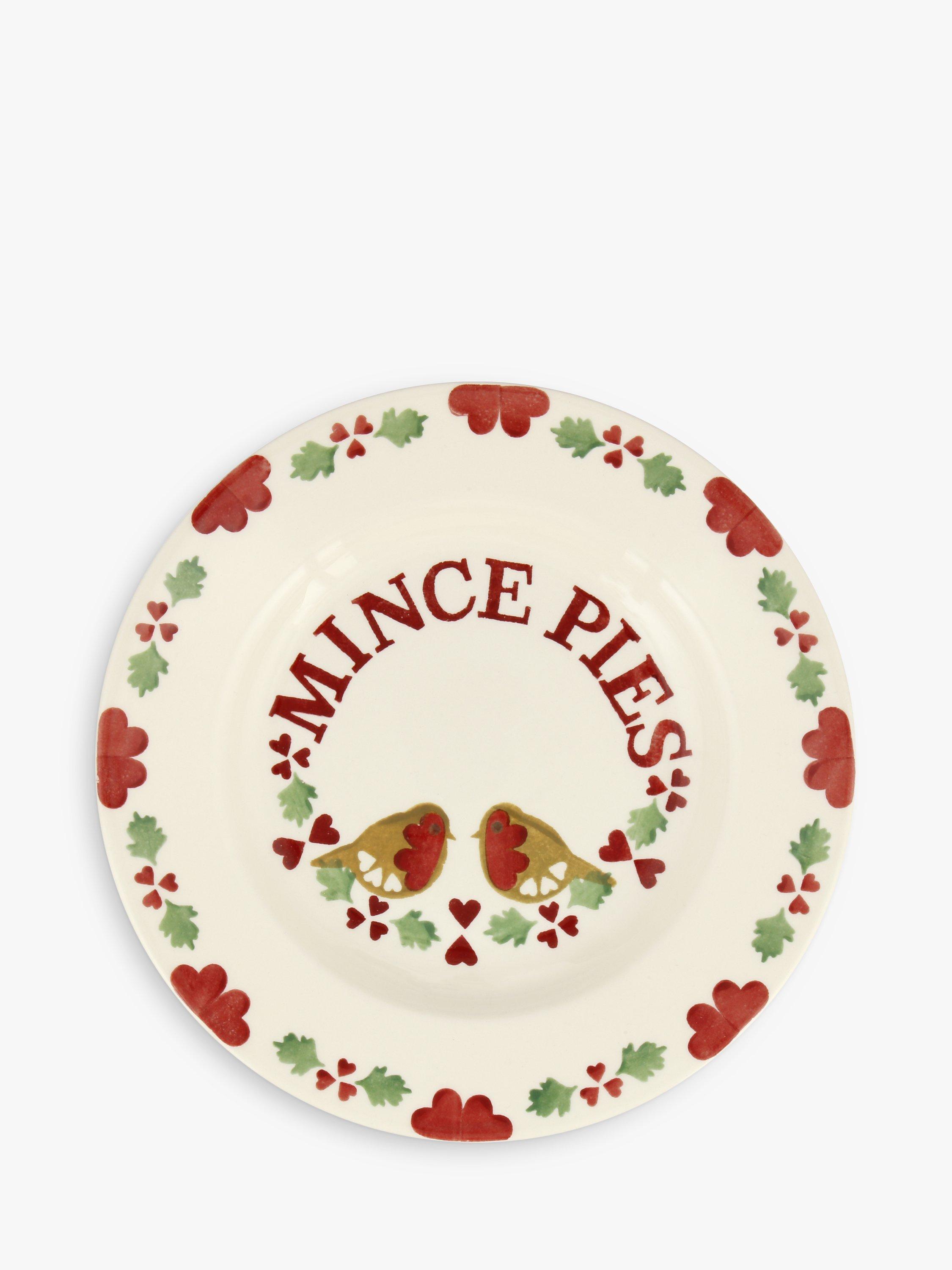 Emma Bridgewater Christmas Joy Mince Pies Plate, 22cm, Red/Multi