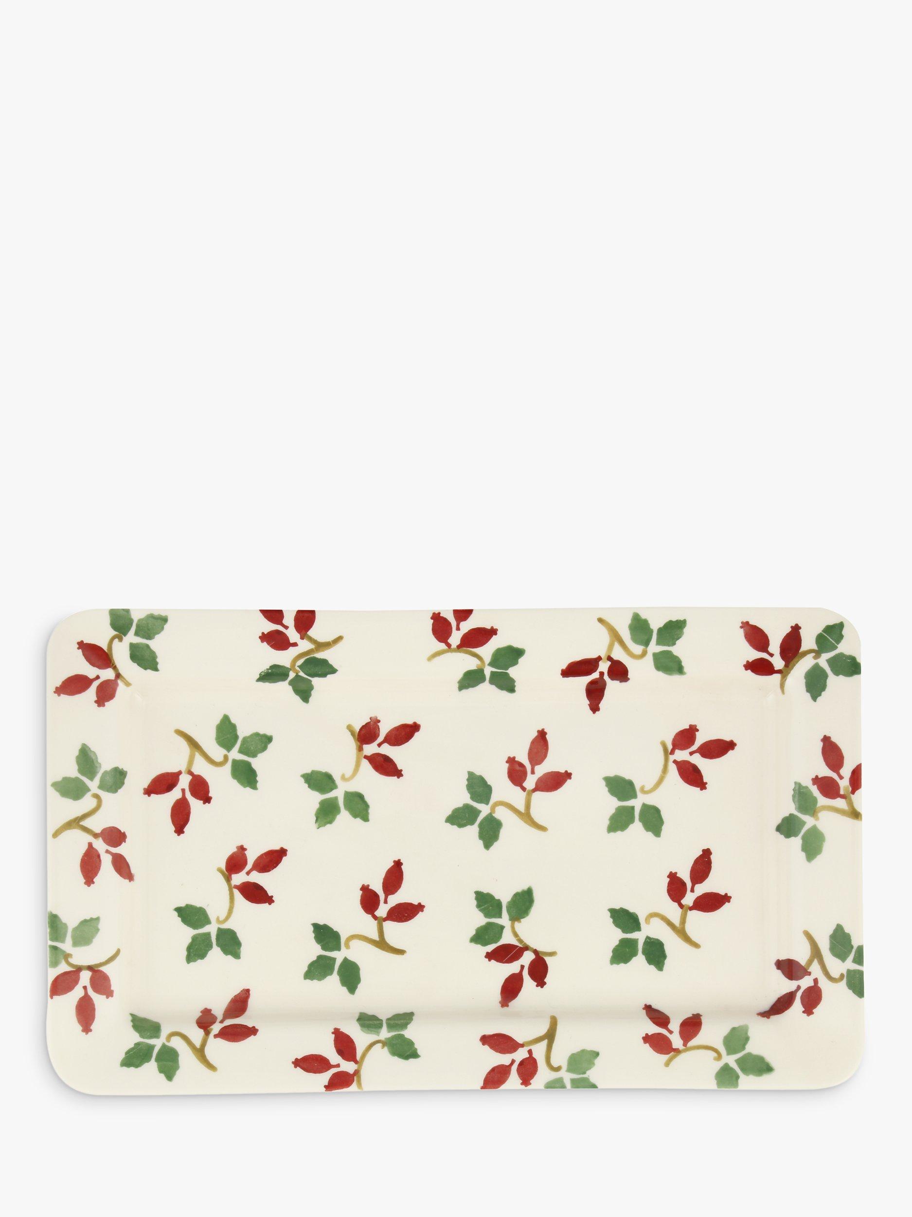 Emma Bridgewater Folk Rosehip Medium Oblong Platter, 31cm, Red/Multi