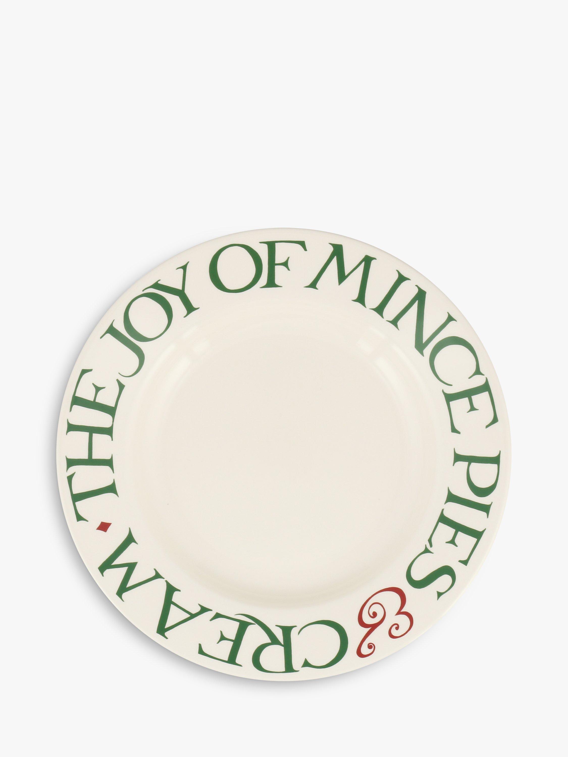 Emma Bridgewater Christmas Toast Mince Pies Plate, 22cm, Green