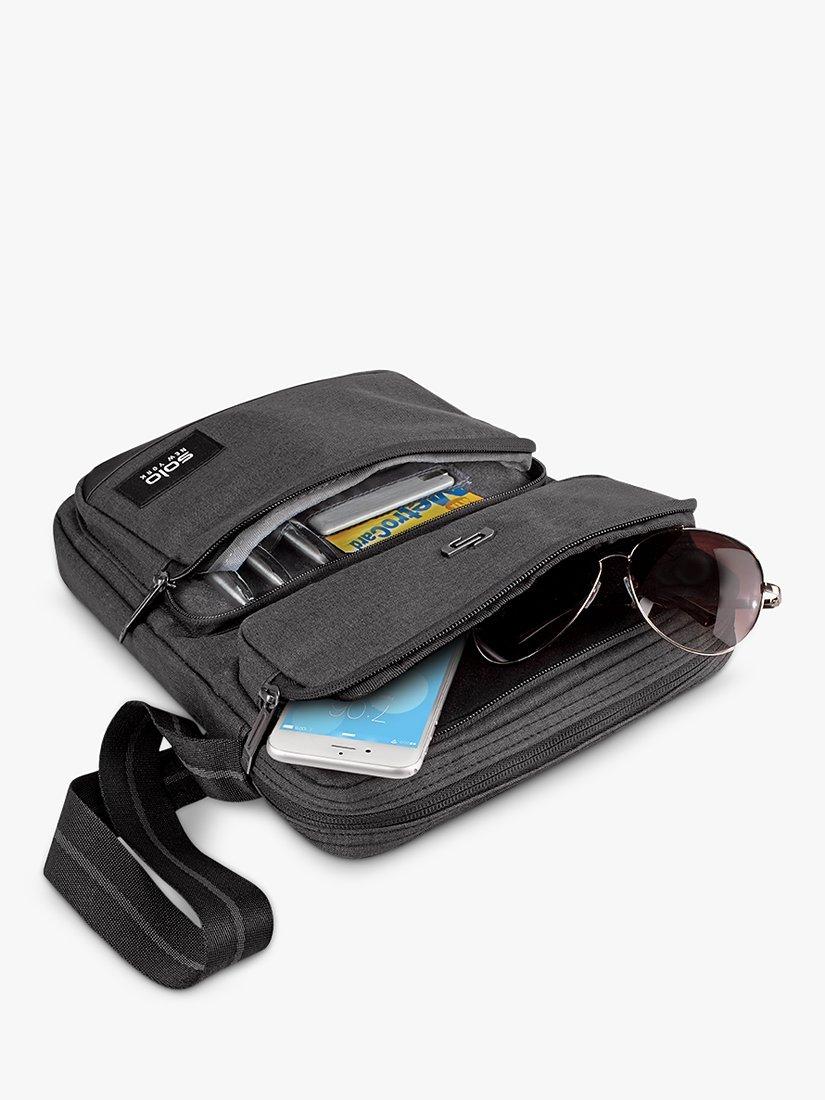 Product image 3 of 8, which shows Solo NY Ludlow Universal 12.9" Tablet Sling Bag, Grey