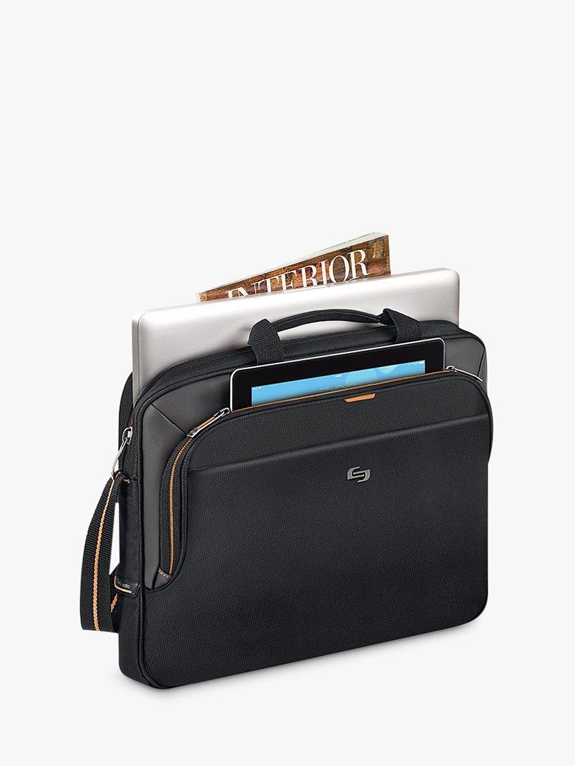 Product image 3 of 6, which shows Solo NY Ace 15.6" Slim Laptop Briefcase, Black