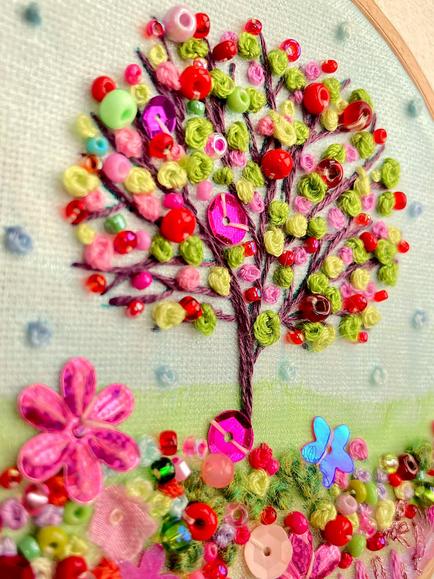 Rowandean Summer Apple Tree Embroidery Kit - view 2, Multi
