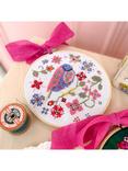 MakeBox & Co Floral Finch Cross Stitch Hoop Kit